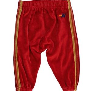 Aviator Nation Kids Red Velvet Sweatpant Size 4